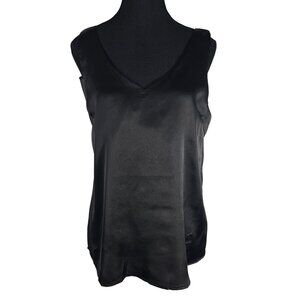 NWT | Silky Satin V-Neck Tank Top Sleeveless Essential Layering Cami | Medium